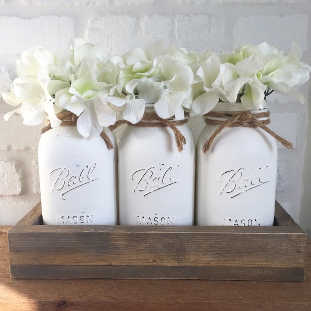 Spring mason jar decor set